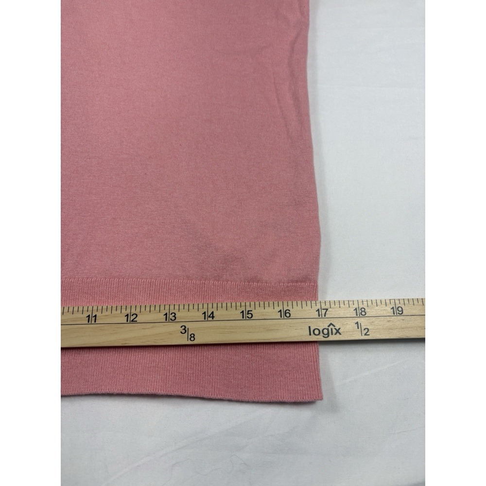 Vineyard Vines Heritage Tipped Cashmere Blend Sweater Palm Beach Pink Med Ladies - Picture 10 of 13